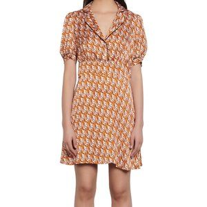SANDRO PARIS Cheetah-Printed Mini Dress